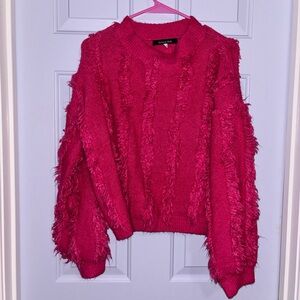 Fuzzy Pink Sweater